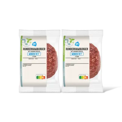 pdp-image-AH Runderhamburger minder vet 2 stuks 2-pck