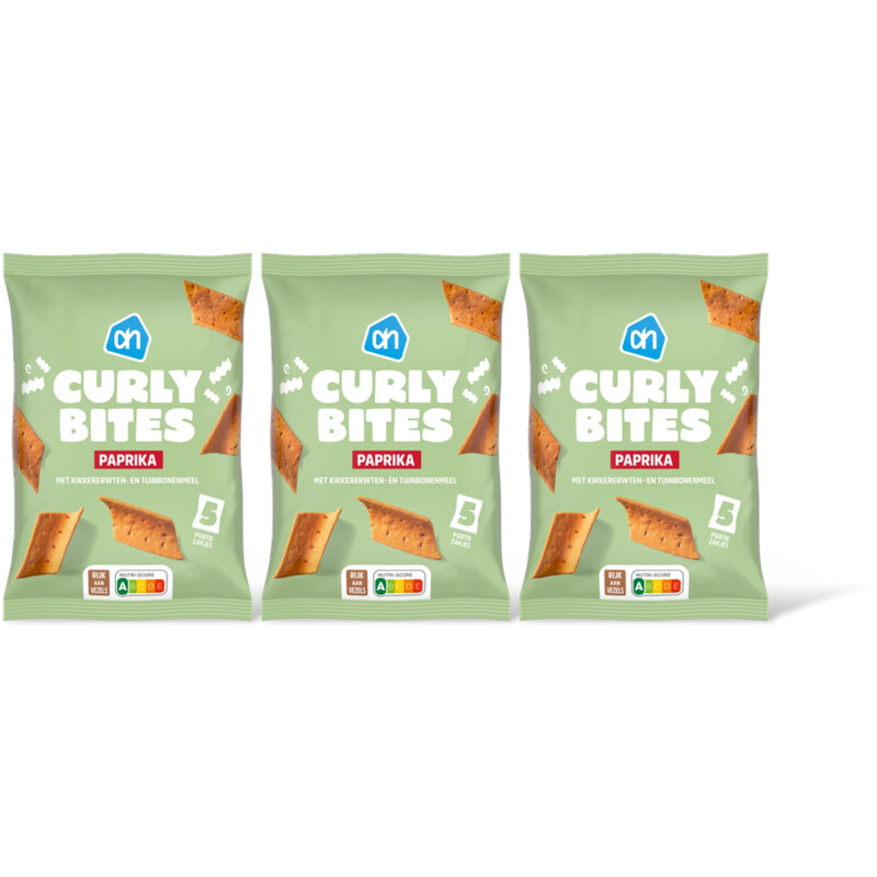 AH Curly bites paprika 3-pack