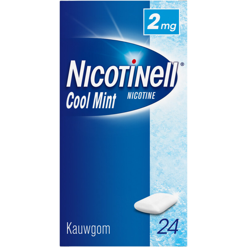 Een afbeelding van Nicotinell Cool mint nicotine kauwgom