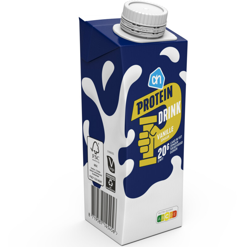 Een afbeelding van AH Proteïne drink vanille smaak