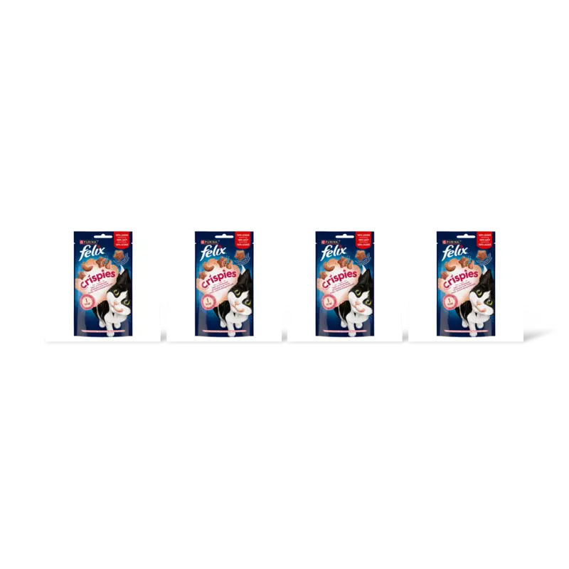 Felix Crispies zalm- & forelsmaak katsnack 4pk