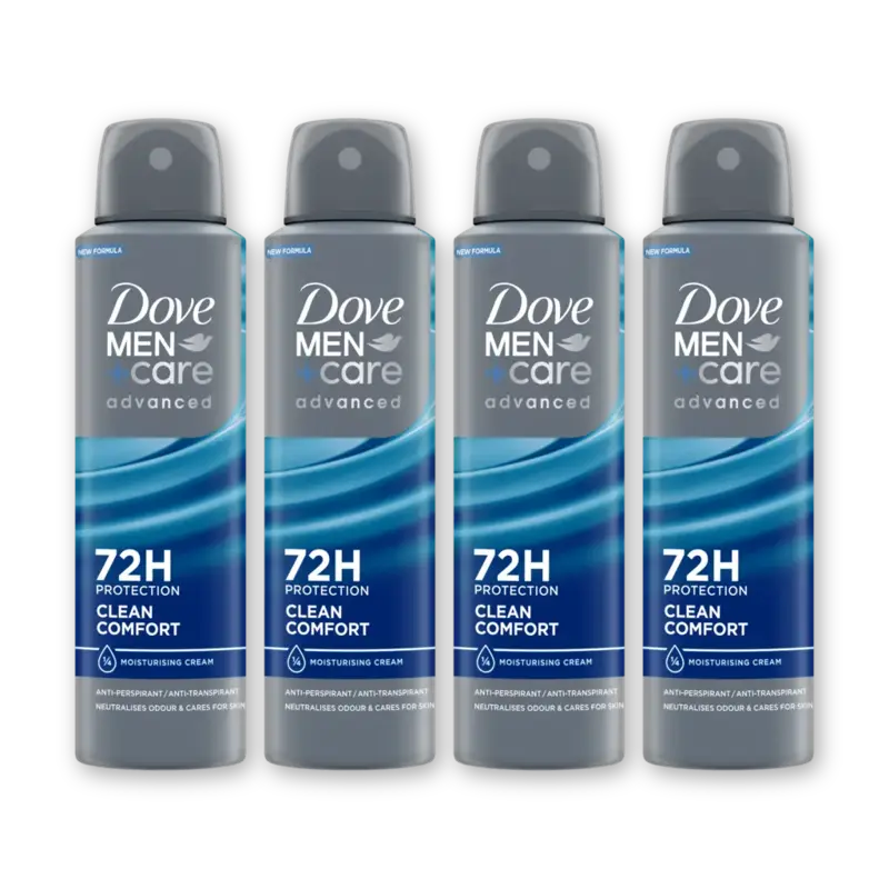 Dove Men+care clean comfort deodorant 4-pack