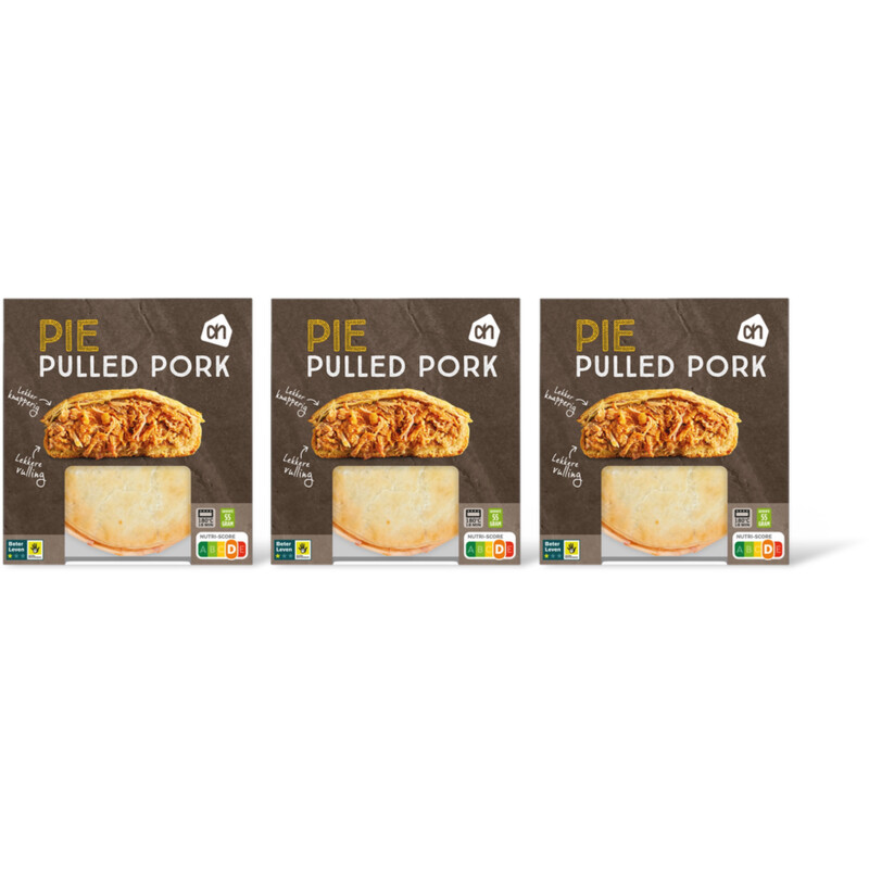 AH Pie pulled pork 3-pack