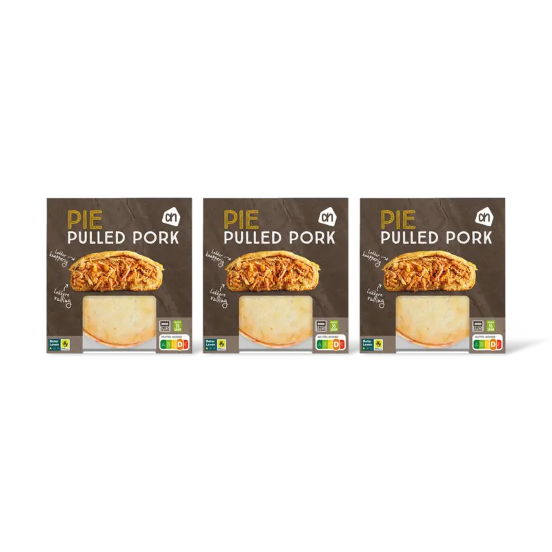 AH Pie pulled pork 3-pack