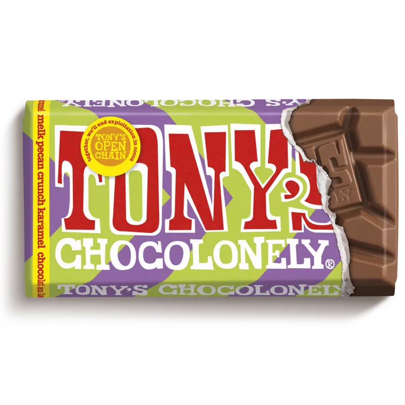 Tony's Chocolonely Reep melk pecan crunch karamel