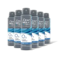 Dove Men+care extra fresh 0% deodorant 6-pack