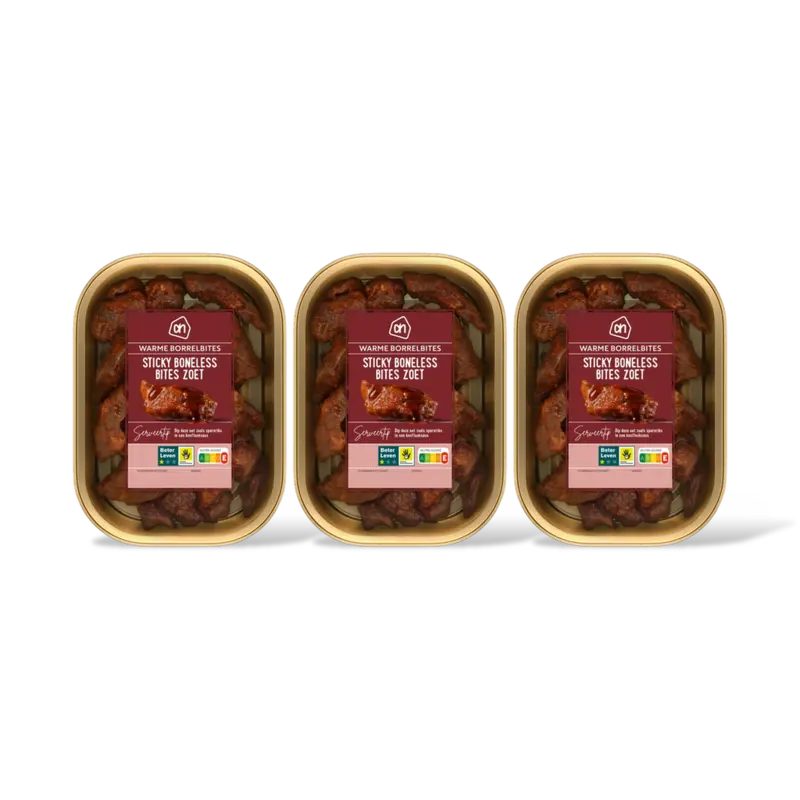 AH Sticky boneless bites zoet 3-pack