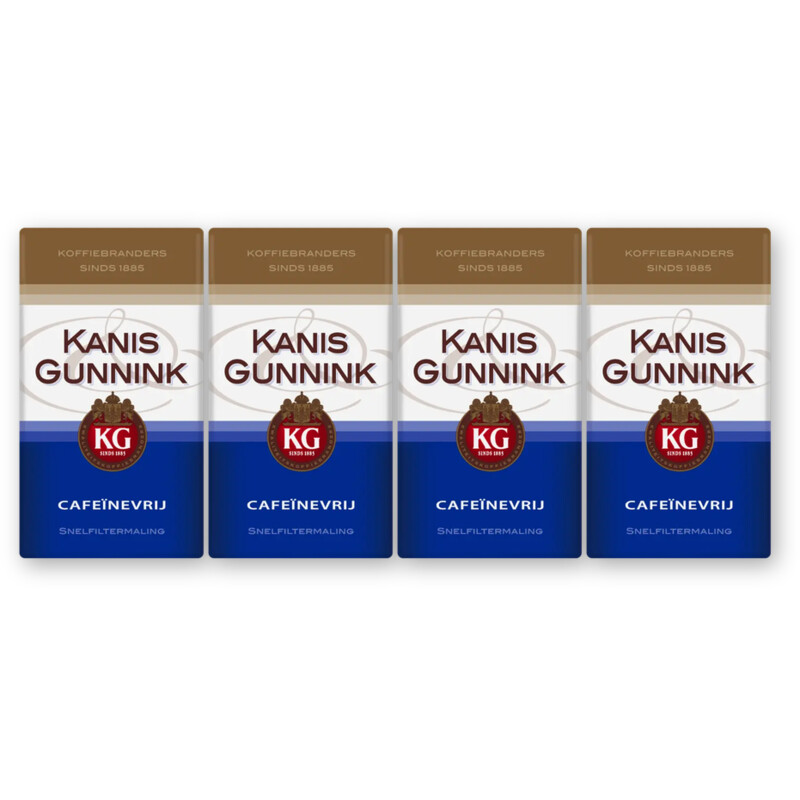 Kanis & Gunnink CafeÃ¯nevrije filterkoffie 4-pack