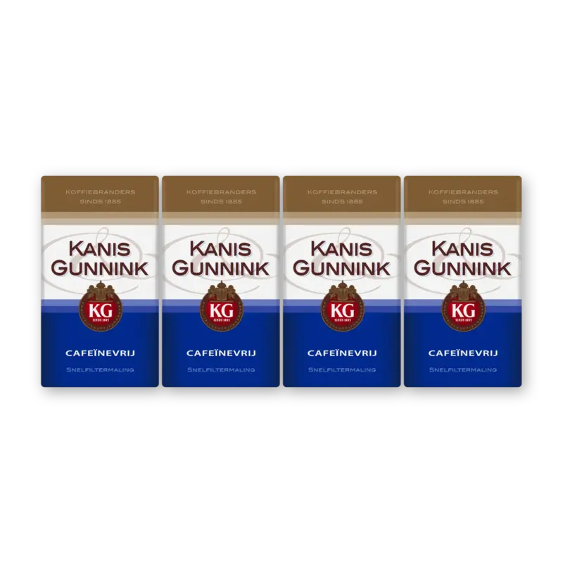 Kanis & Gunnink Cafeïnevrije filterkoffie 4-pack