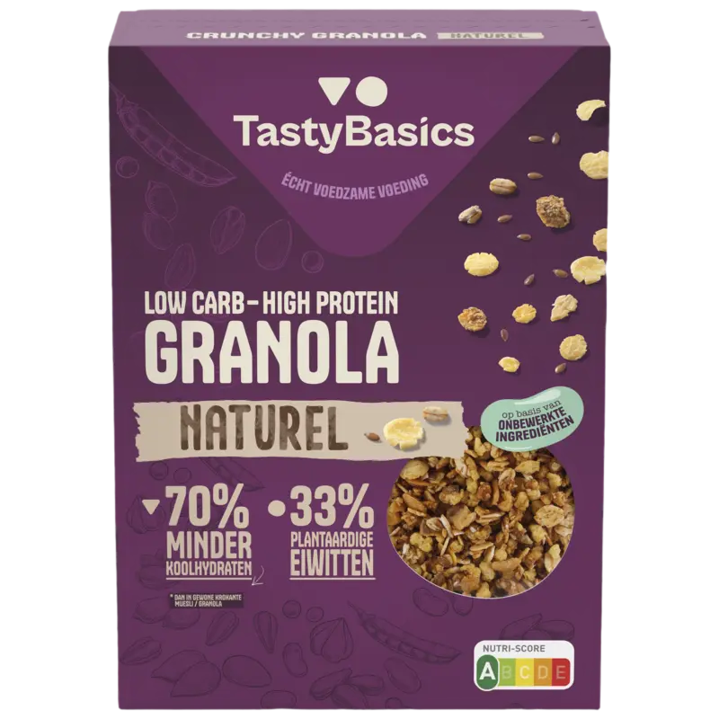 TastyBasics Low carb-high protein granola naturel