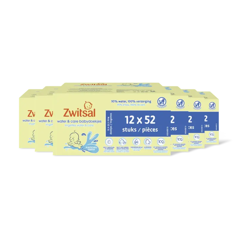 Water&care babydoekjes geur 6-pack