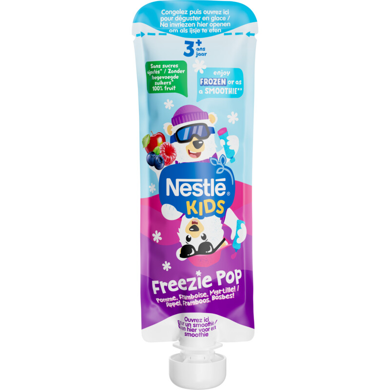 Nestle Kids freezie pop appel-, famboos 3+ jaar