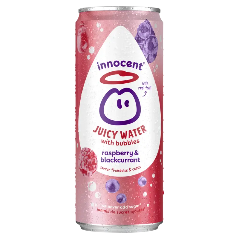 innocent Juicy water with bubbles raspberry