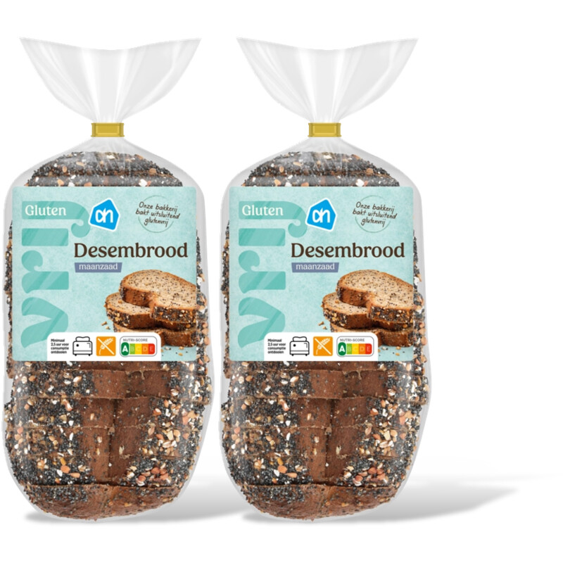 AH Glutenvrij Desembrood maanzaad 2-pack