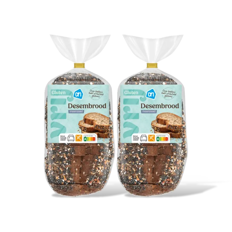 AH Glutenvrij Desembrood maanzaad 2-pack