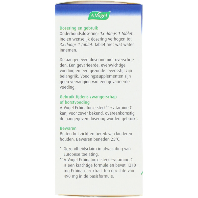 Een afbeelding van A.Vogel Echinaforce sterk** + vitamine C