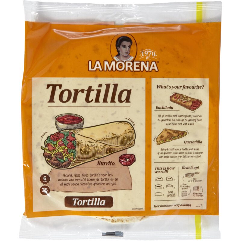 Een afbeelding van La Morena Tortilla wraps original large