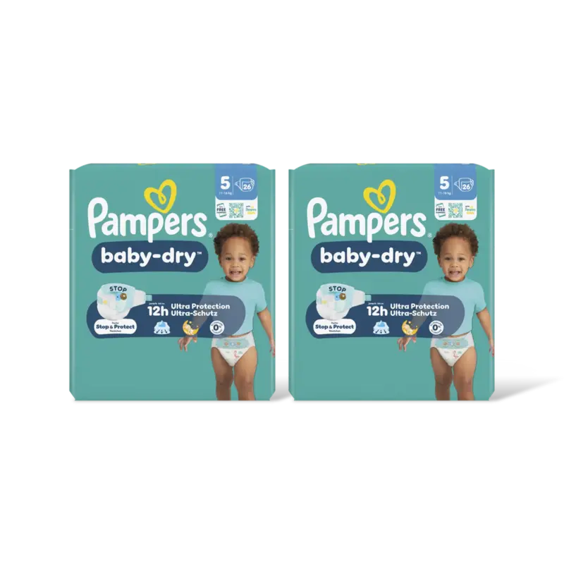 Baby-dry luiers maat 5 2-pack