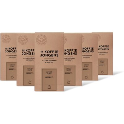 De Koffiejongens Lungo forte capsules 6-pack