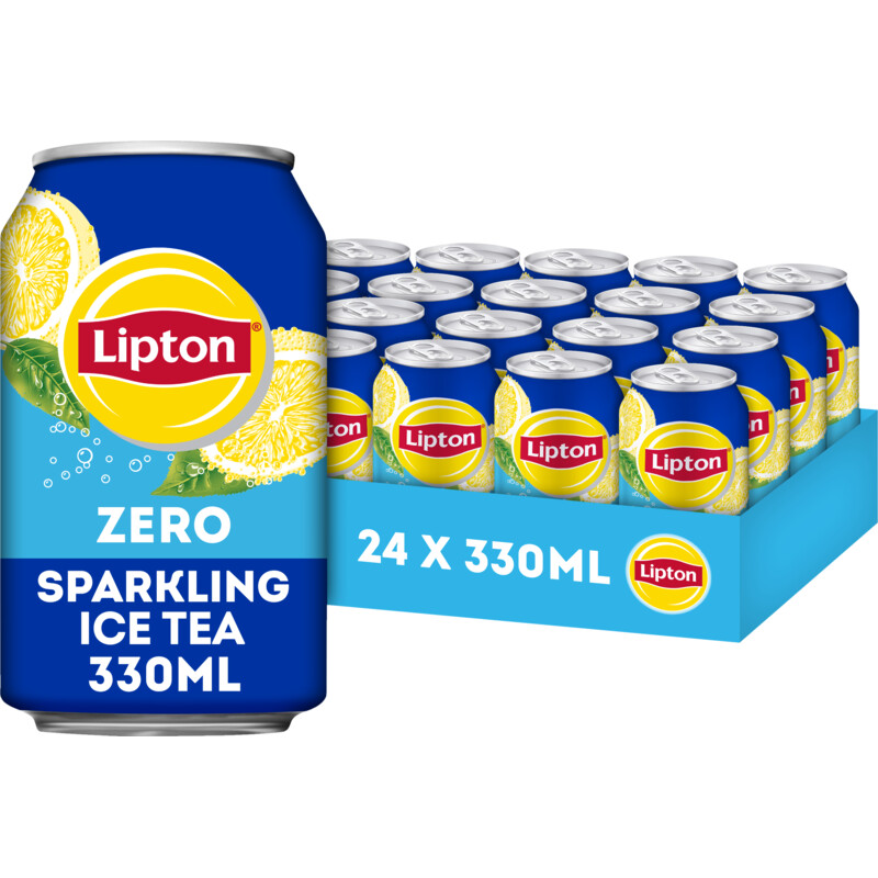 Een afbeelding van Lipton Ice tea sparkling zero sugar tray