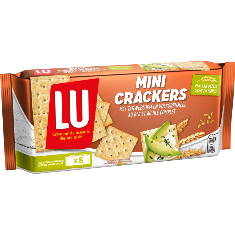 Een afbeelding van LU Mini crackers tarwebloem en volkorenmeel