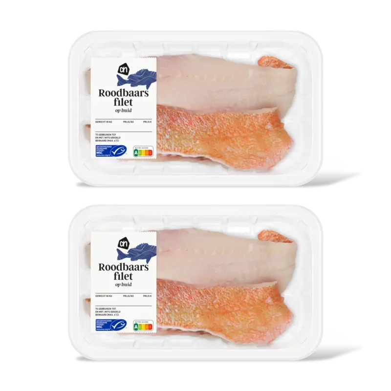 AH Roodbaarsfilet op huid 2-pack