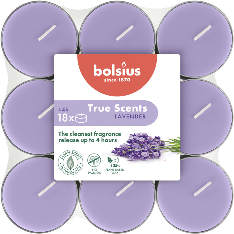 Een afbeelding van Bolsius Geurtheelichten true scents lavender
