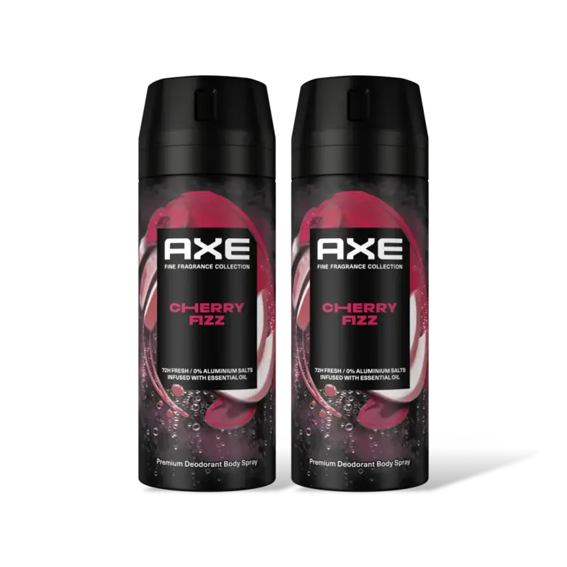 Axe Cherry fizz deodorant bodyspray 2-pack