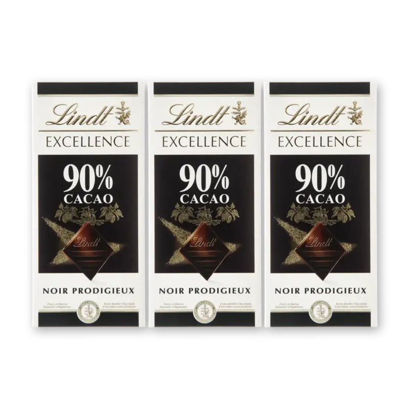 Lindt Excellence 90% pure chocolade 3-pack