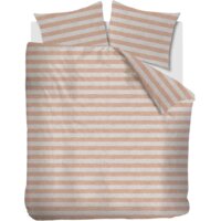 Een afbeelding van vtwonen 2 persoons dekbedovertrek roze streep