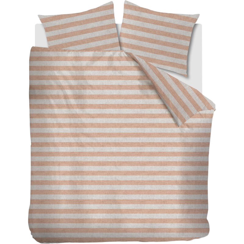 Een afbeelding van vtwonen 2 persoons dekbedovertrek roze streep