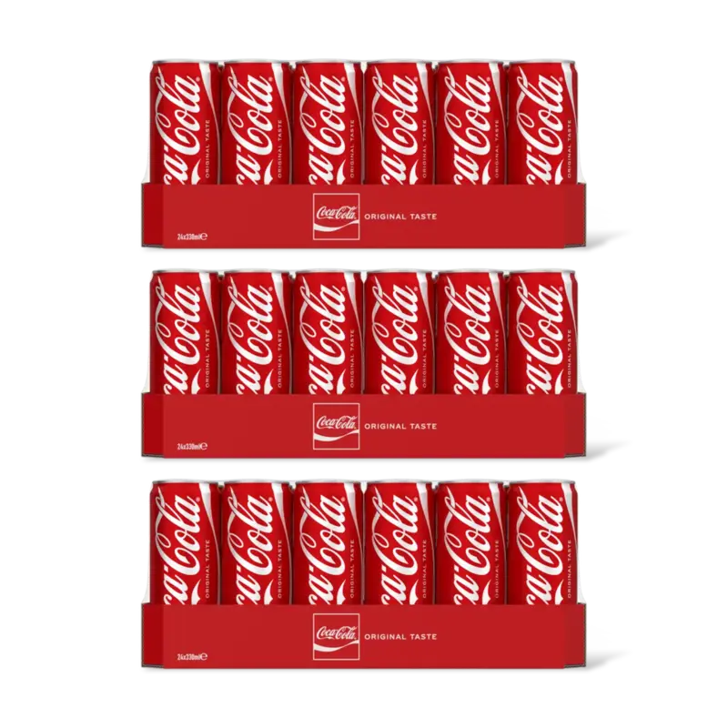 Coca-Cola Original taste tray 3-pack