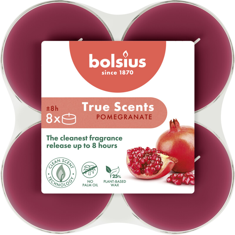 Een afbeelding van Bolsius Maxi geurtheelichten granaatappel
