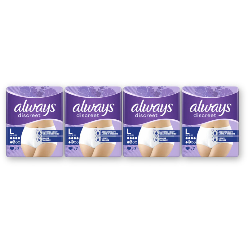 Always Discreet broekjes normal maat L 4-pack