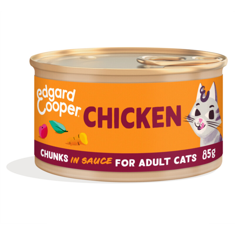 Een afbeelding van Edgard & Cooper Geef mij echte stukjes kip in saus