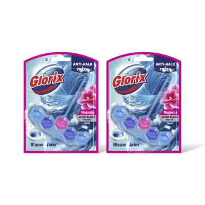 pdp-image-Glorix Pink magnolia blauw water wc-blok 2-pack