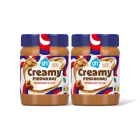 AH Creamy pindakaas American style 2-pack
