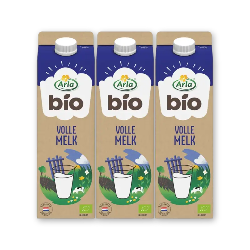 Biologisch volle melk 1L 3-pack