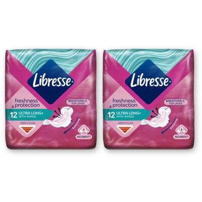 pdp-image-Libresse Ultra long+ wings maandverband 2-pack