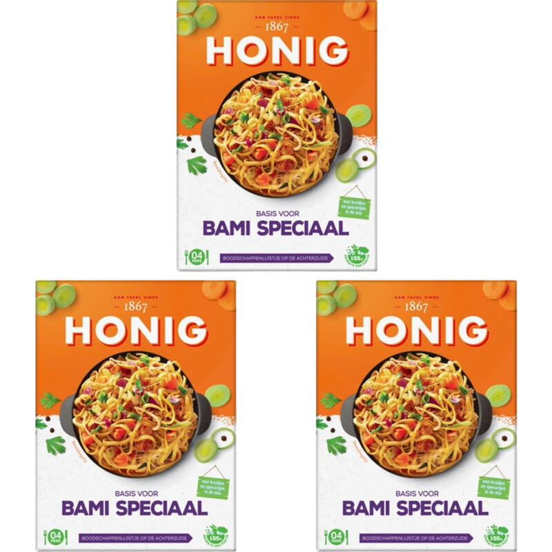 Een afbeelding van Honig Basis voor bami speciaal 3-pack