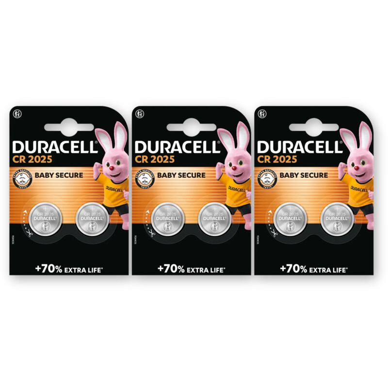 Duracell 2025 Lithium-knoopcelbatterij CR2025 3pk