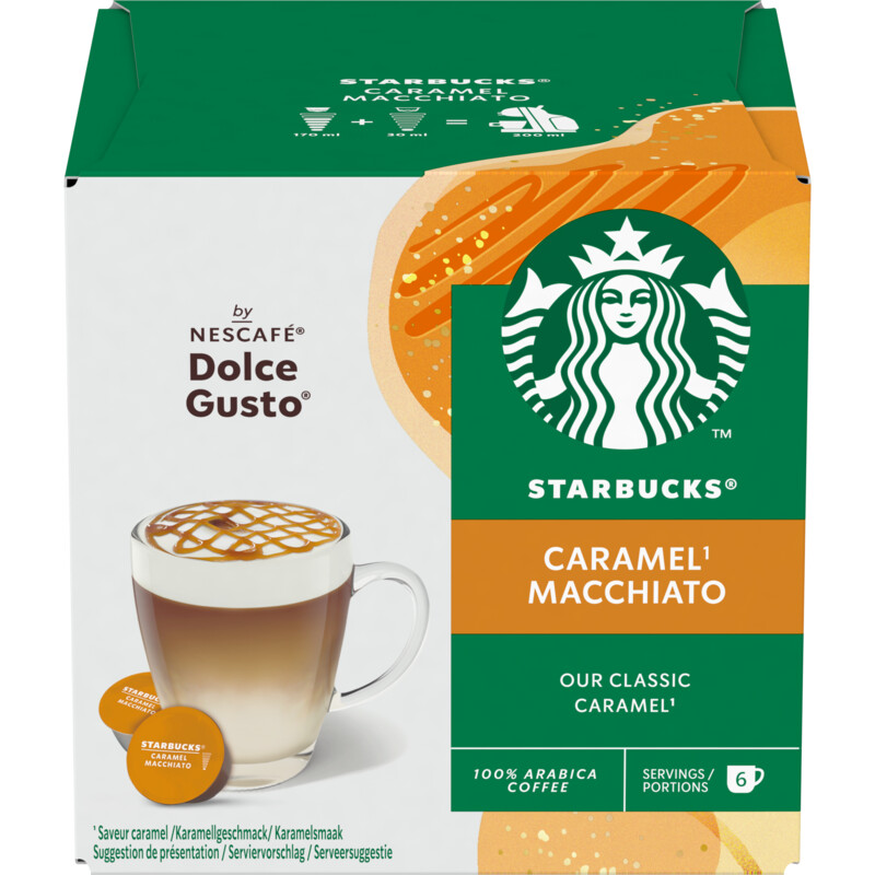 Een afbeelding van Starbucks Dolce gusto compatible macchiato caramel