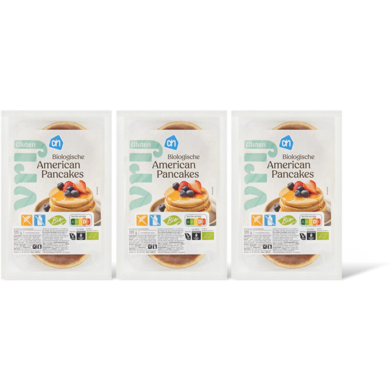 AH Glutenvrij Biologisch American pancakes 3-pack
