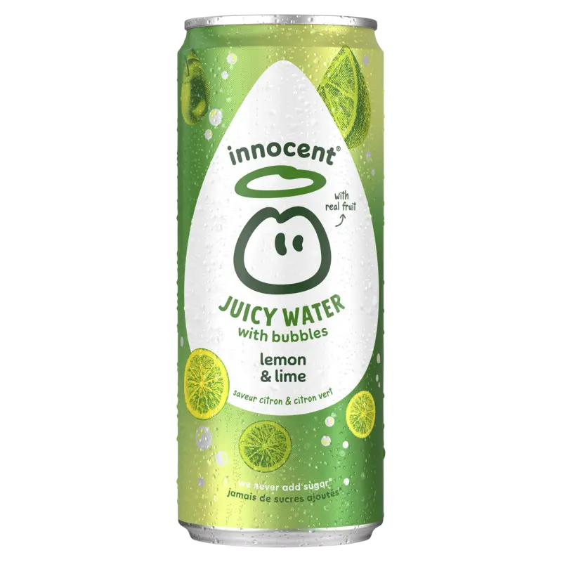 innocent Juicy water with bubbles lemon & lime