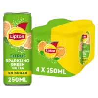 Lipton Ice tea green citrus sparkling 4-pack