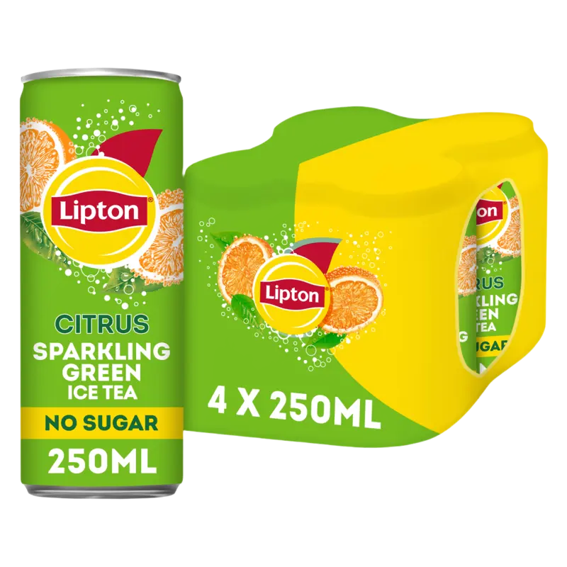 Lipton Ice tea green citrus sparkling 4-pack