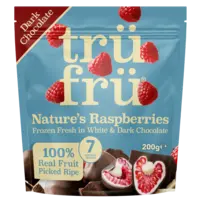 Trü Frü Framboos wit en puur chocolade