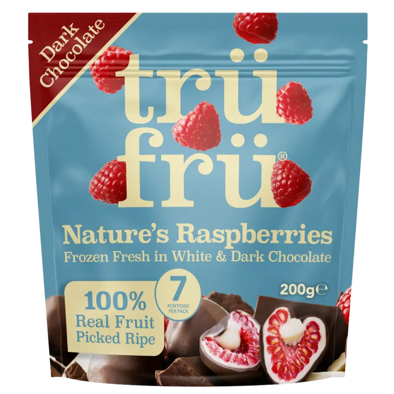 Trü Frü Framboos wit en puur chocolade