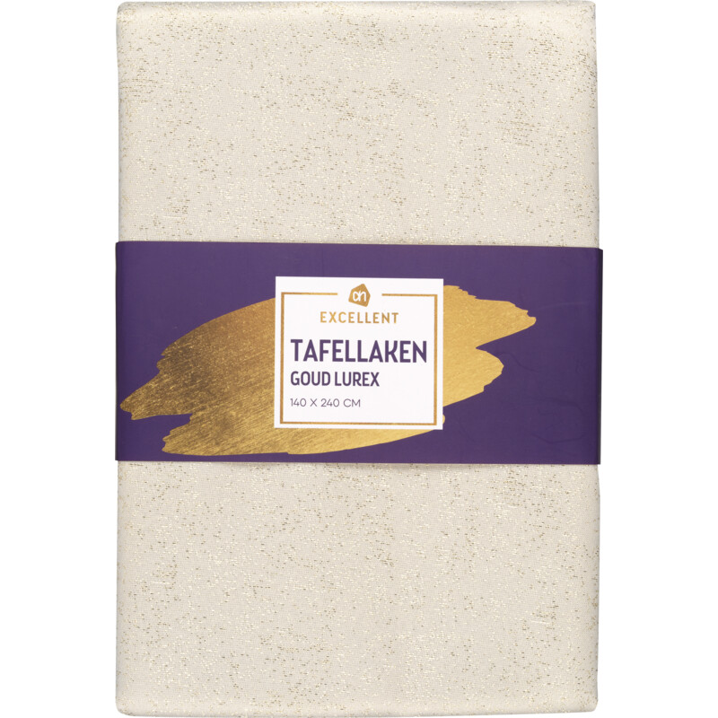 Een afbeelding van AH Excellent Tafellaken goud lurex 140x240cm