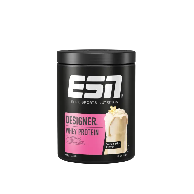 Designer whey protein vanilla milk